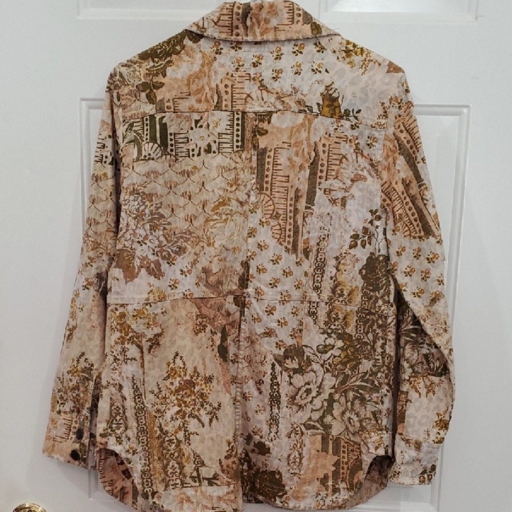 Pilcro Fielder Distressed Chore Coat Jean Jacket Small - Picture 13 of 15